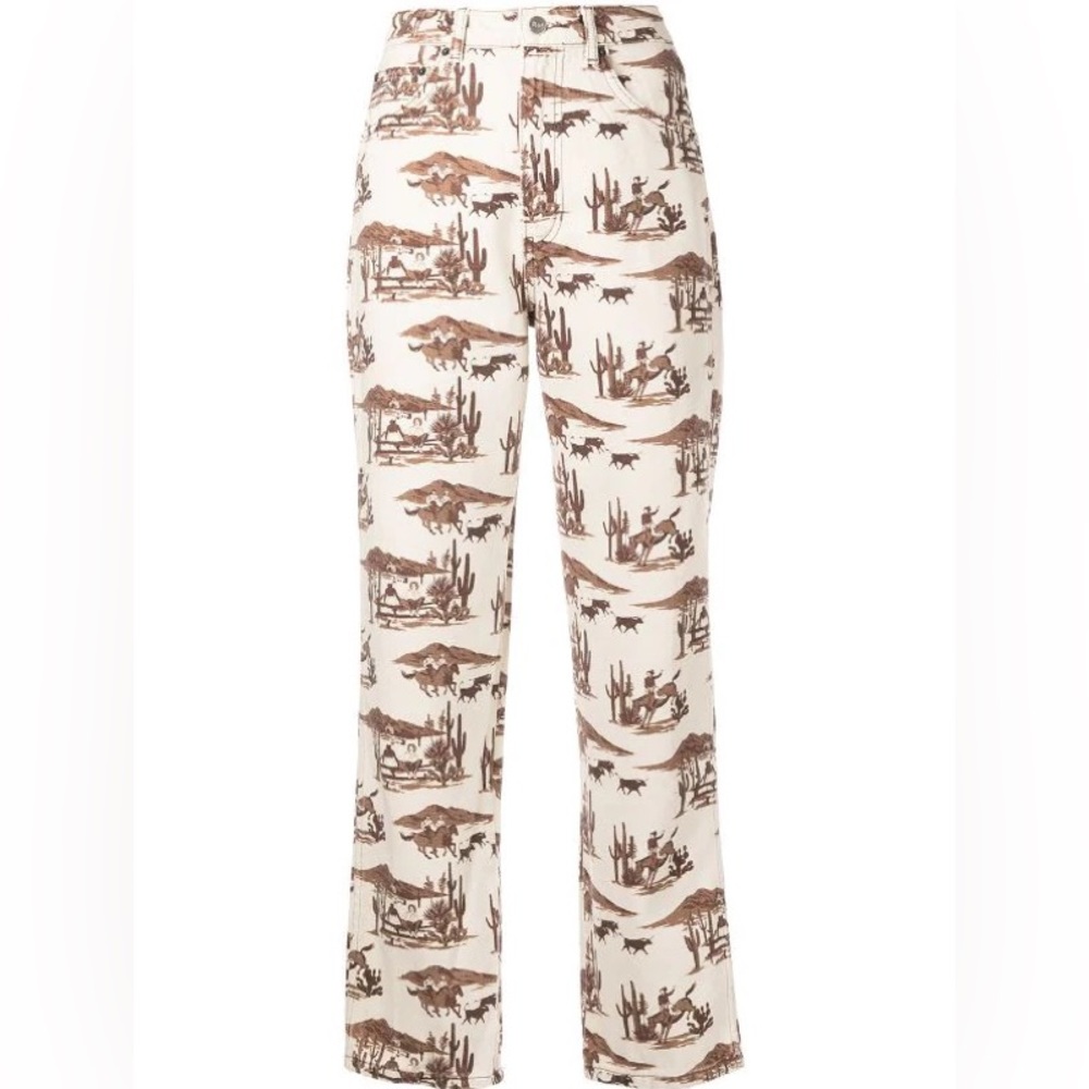 Reformation Western Print Jeans